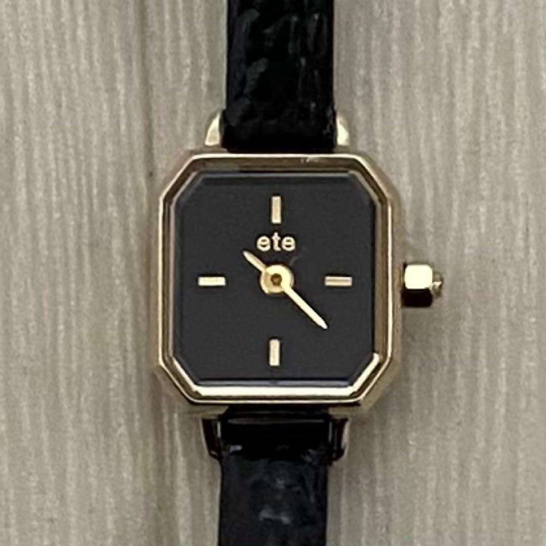 ete オクタゴンフェイス レザーベルト ウォッチ 腕時計　エテ