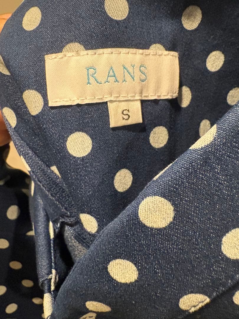 【RANS】ミニ/ドレス/デニム/ブルー/柄/ドット/セットアップ/タイト