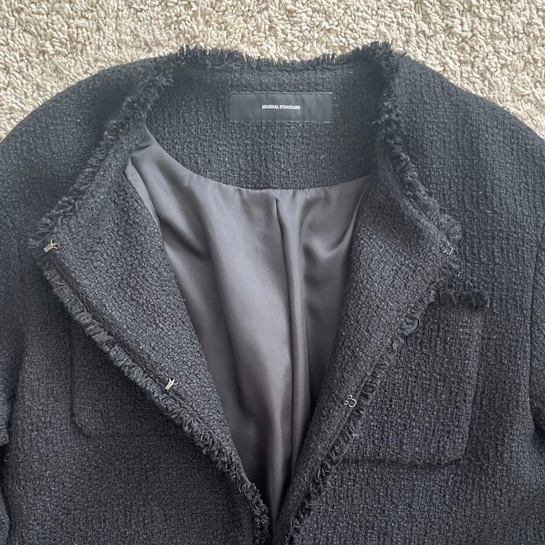 ジャーナルスタンダード　ツイードノーカラージャケット