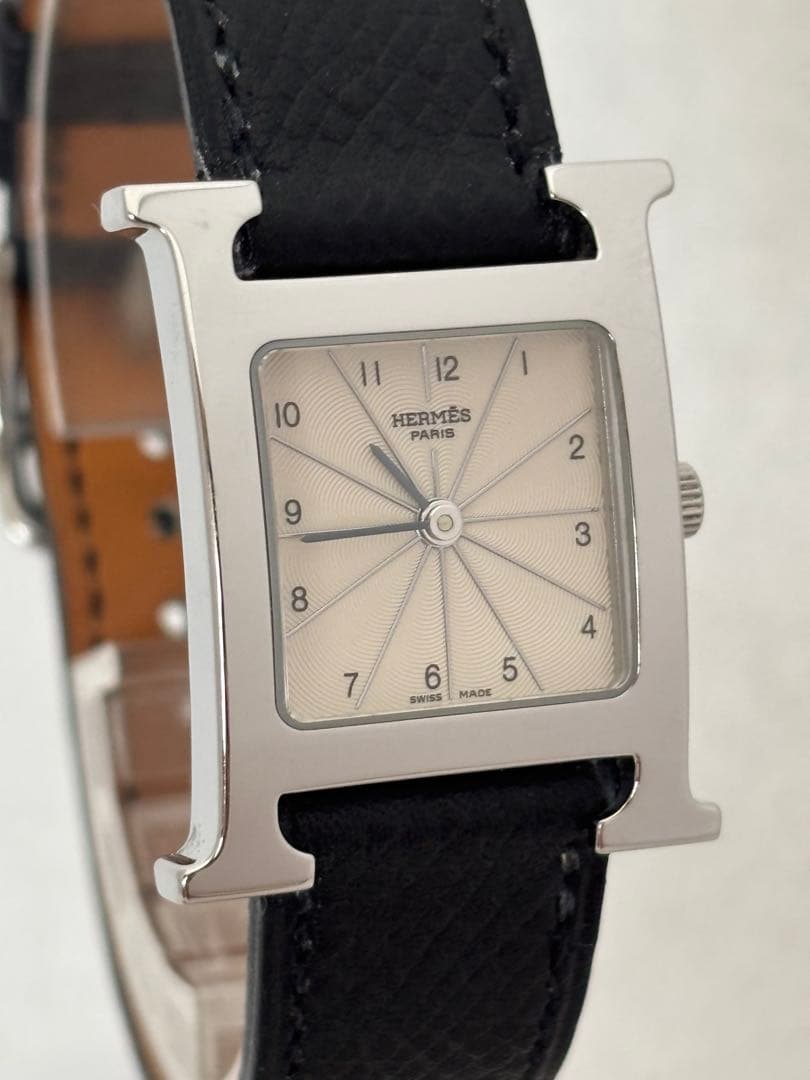 【美品】エルメス Hウォッチ クォーツ【HH1.210】【稼働品】レディース