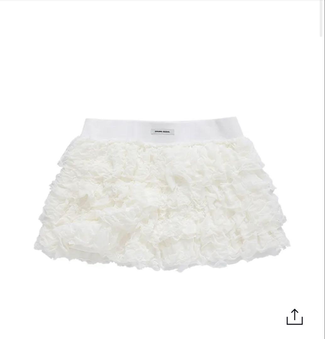crank クランク　カンカンフリルミニスカート