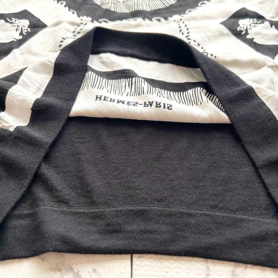 近年モデル✨ エルメス ツイルレーヌ ワンピース シルク カシミヤ 黒 38