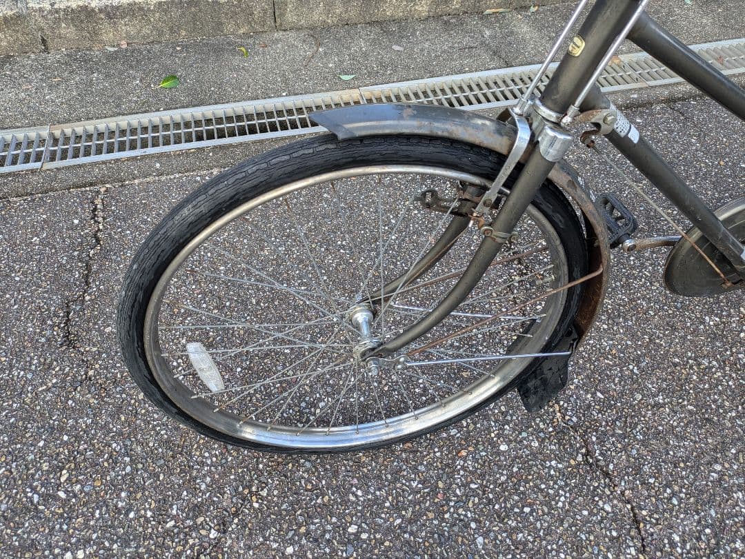 ナショナル　実用車　昭和　レトロ　自転車 ロッドブレーキ　ビンテージ