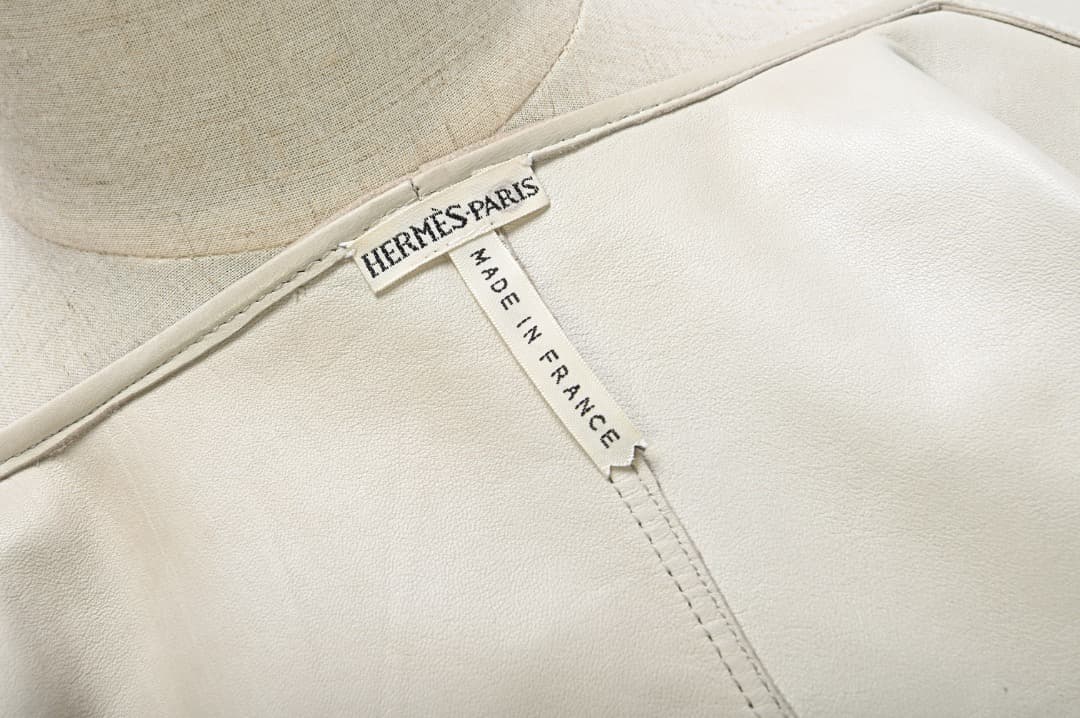 エルメス　ベージュ スエード　ノースリーブ　ベスト　ジレ