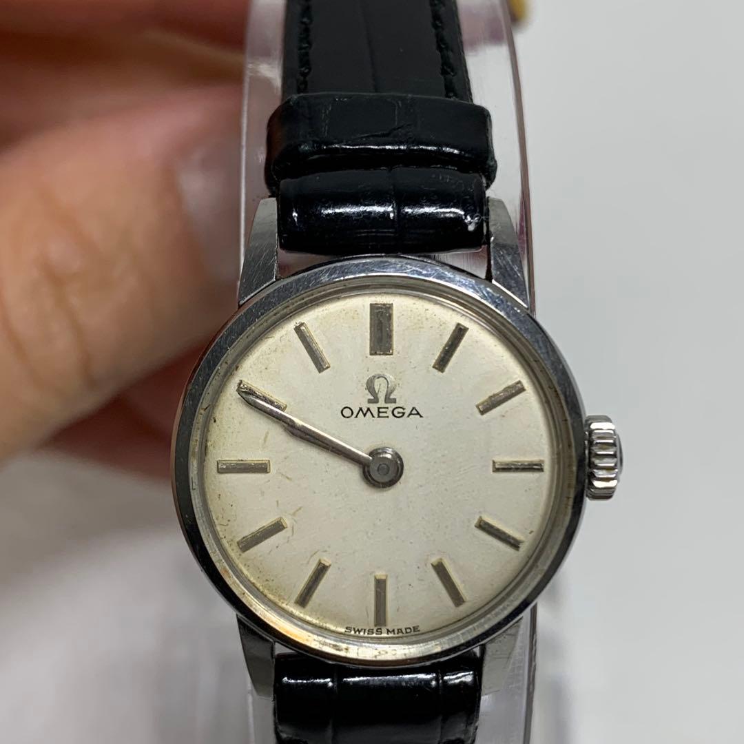 【稼働】オメガ レディース 手巻き ラウンド　アンティーク 腕時計