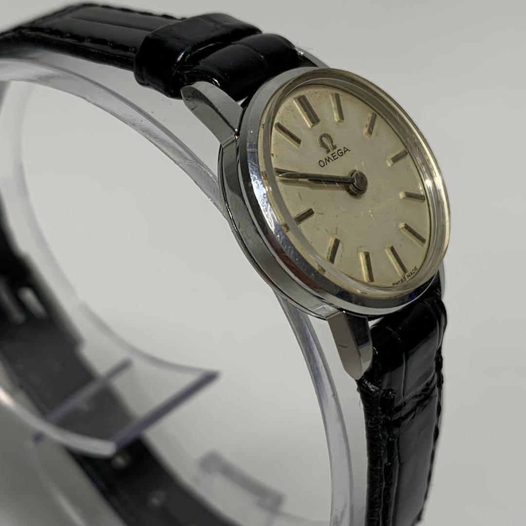 【稼働】オメガ レディース 手巻き ラウンド　アンティーク 腕時計