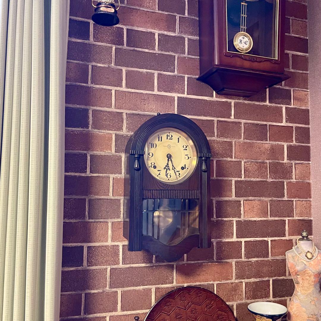 【(−☆】精工舎 スリゲル 18号 柱時計 ボンボン時計 大正時代 稼働品