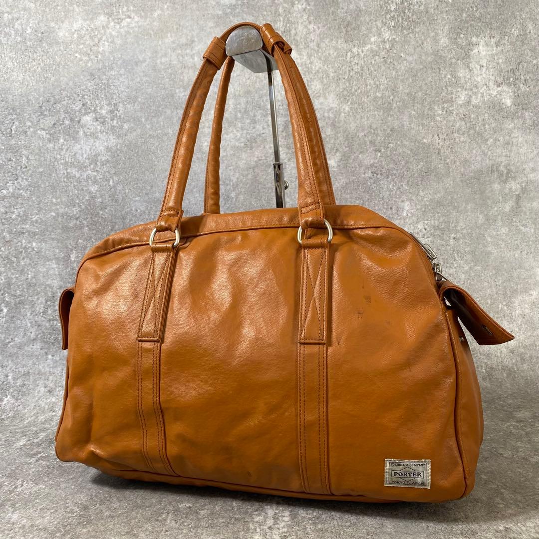 PORTER ポーター フリースタイル　ボストンバッグ　トート　レザー　キャメル