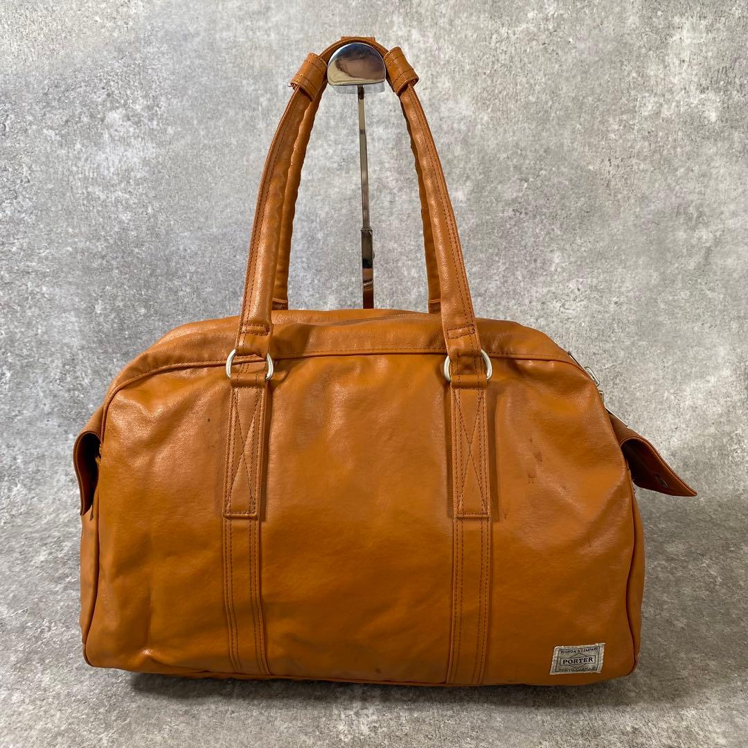 PORTER ポーター フリースタイル　ボストンバッグ　トート　レザー　キャメル