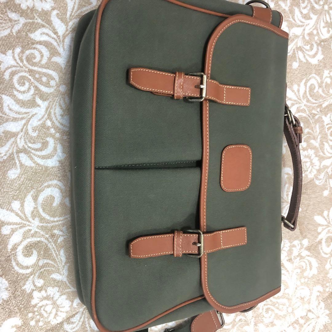 10/7まで限定デッドス未使用Burberryキャンバスレザー製 2wayバッグ