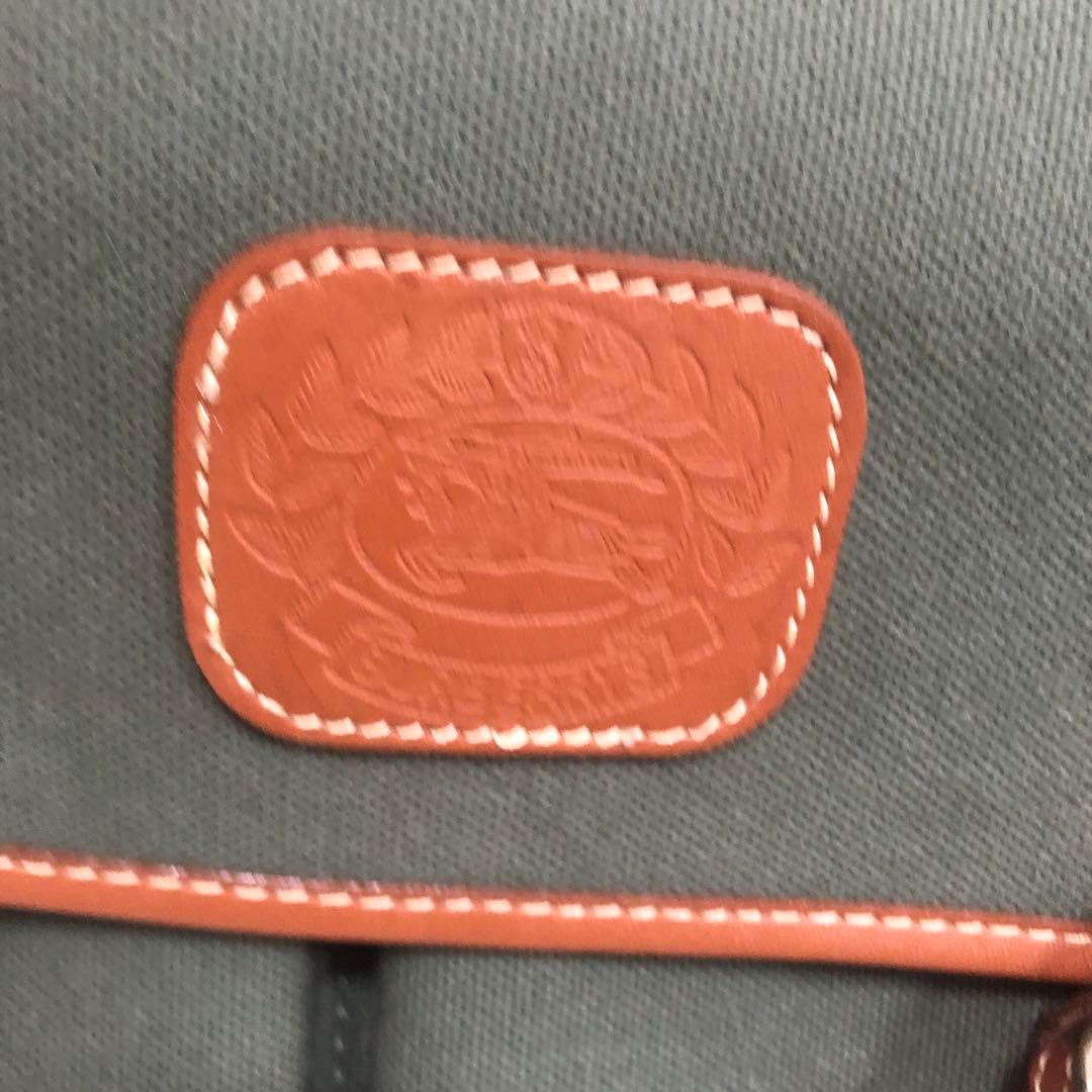10/7まで限定デッドス未使用Burberryキャンバスレザー製 2wayバッグ