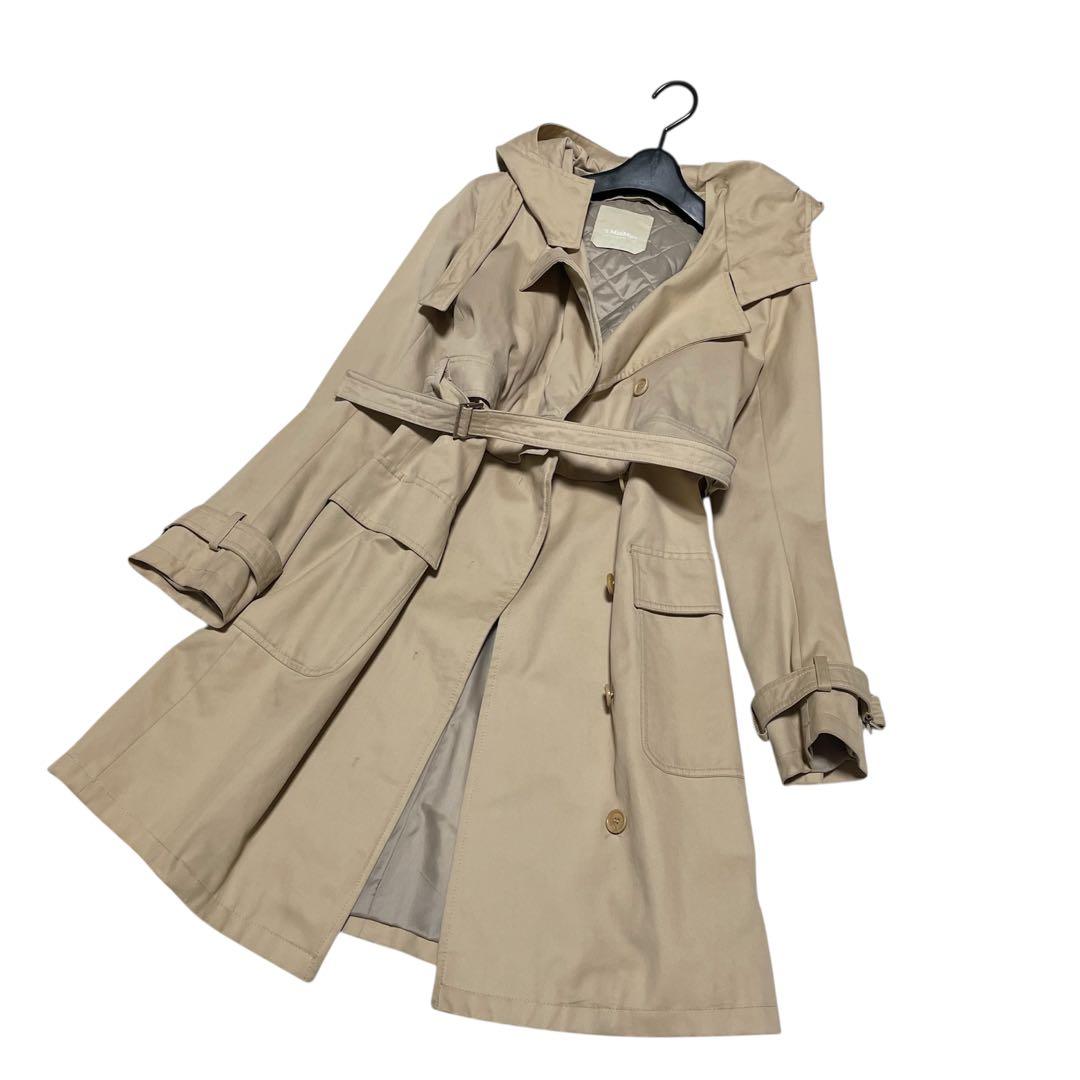 【3way】マックスマーラ 銀タグ ロングコート キルティング フード ライナー