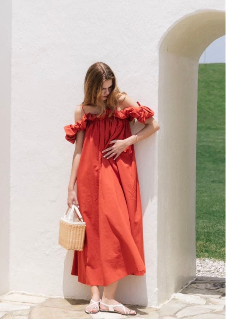 値下げThe toe Erie Frills Onepiece S レッド