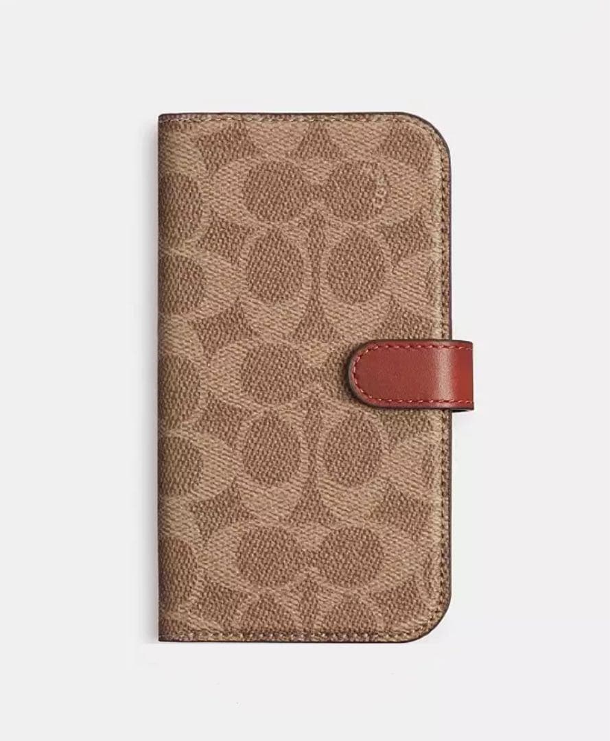 新品　COACH コーチ　iPhone用ケース 15 Pro手帳型
