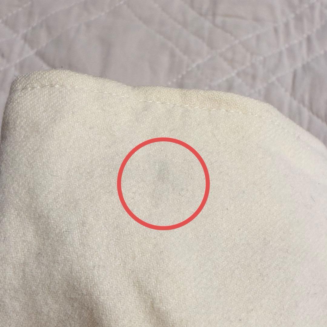 バーバリーブルーレーベル フードジップコート ウール アイボリー ノバチェック