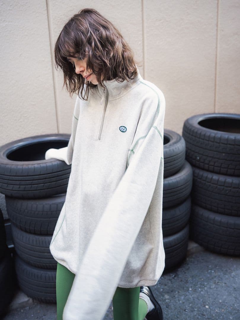 トップス ELCHELE DISCUSFRENCHTERRYHALFZIPPULLOVER