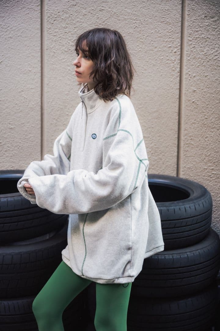 トップス ELCHELE DISCUSFRENCHTERRYHALFZIPPULLOVER