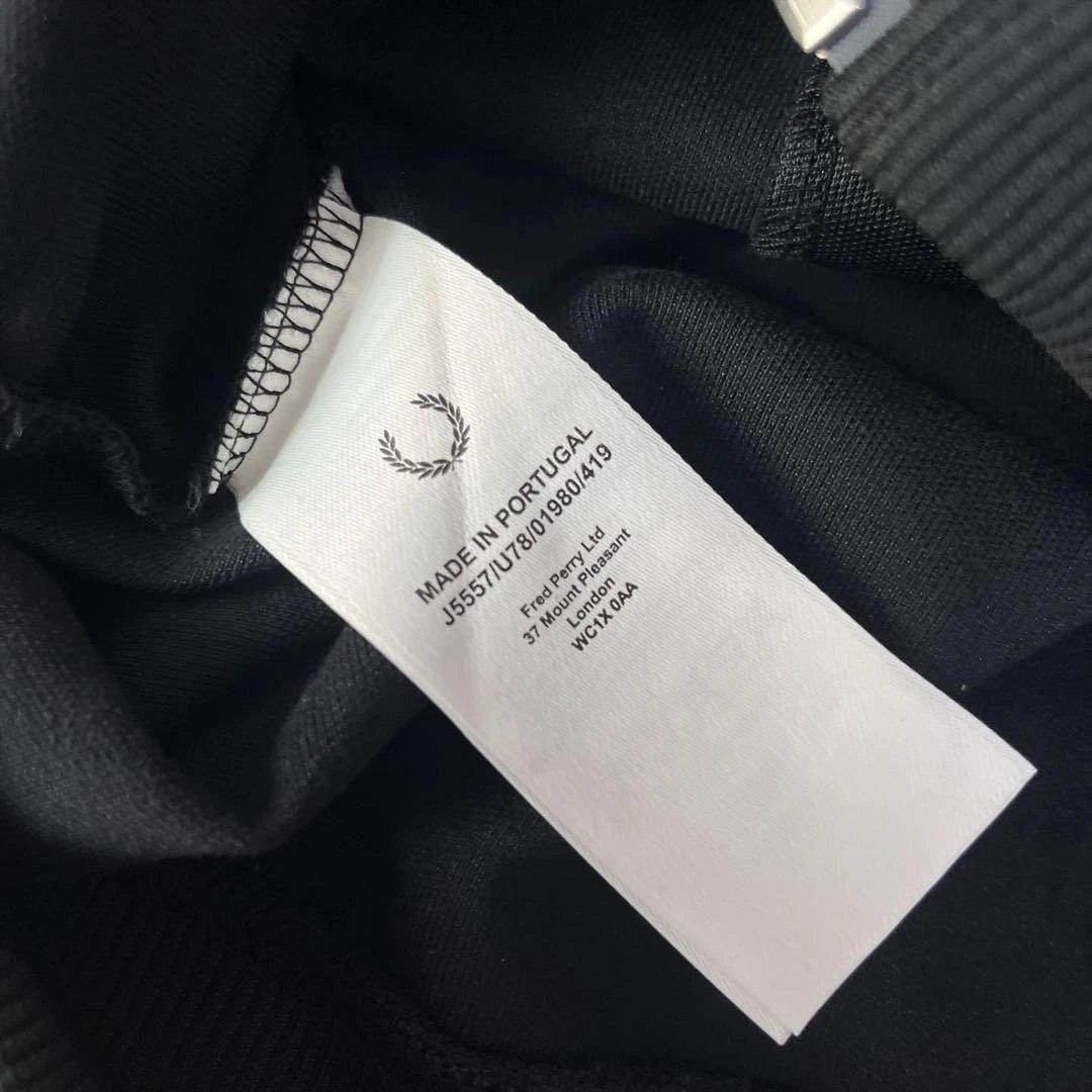 フレッドペリー トラックジャケット ポルトガル製 刺繡ロゴ 茶×黒 S 美品