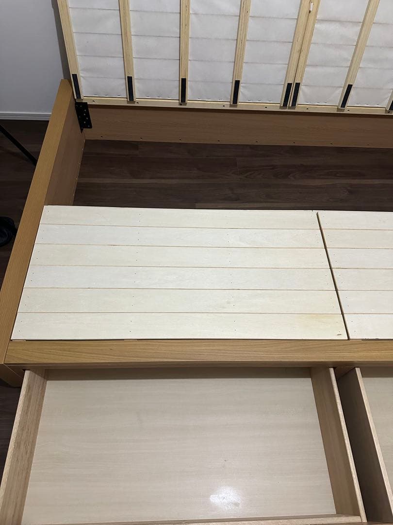 【無印】収納付セミダブルベッドフレーム