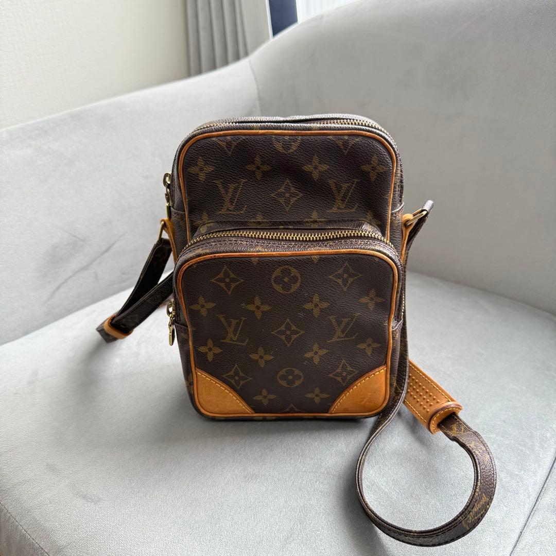 専用 ルイヴィトン アマゾン ショルダーバッグ モノグラム レザー ブラウン