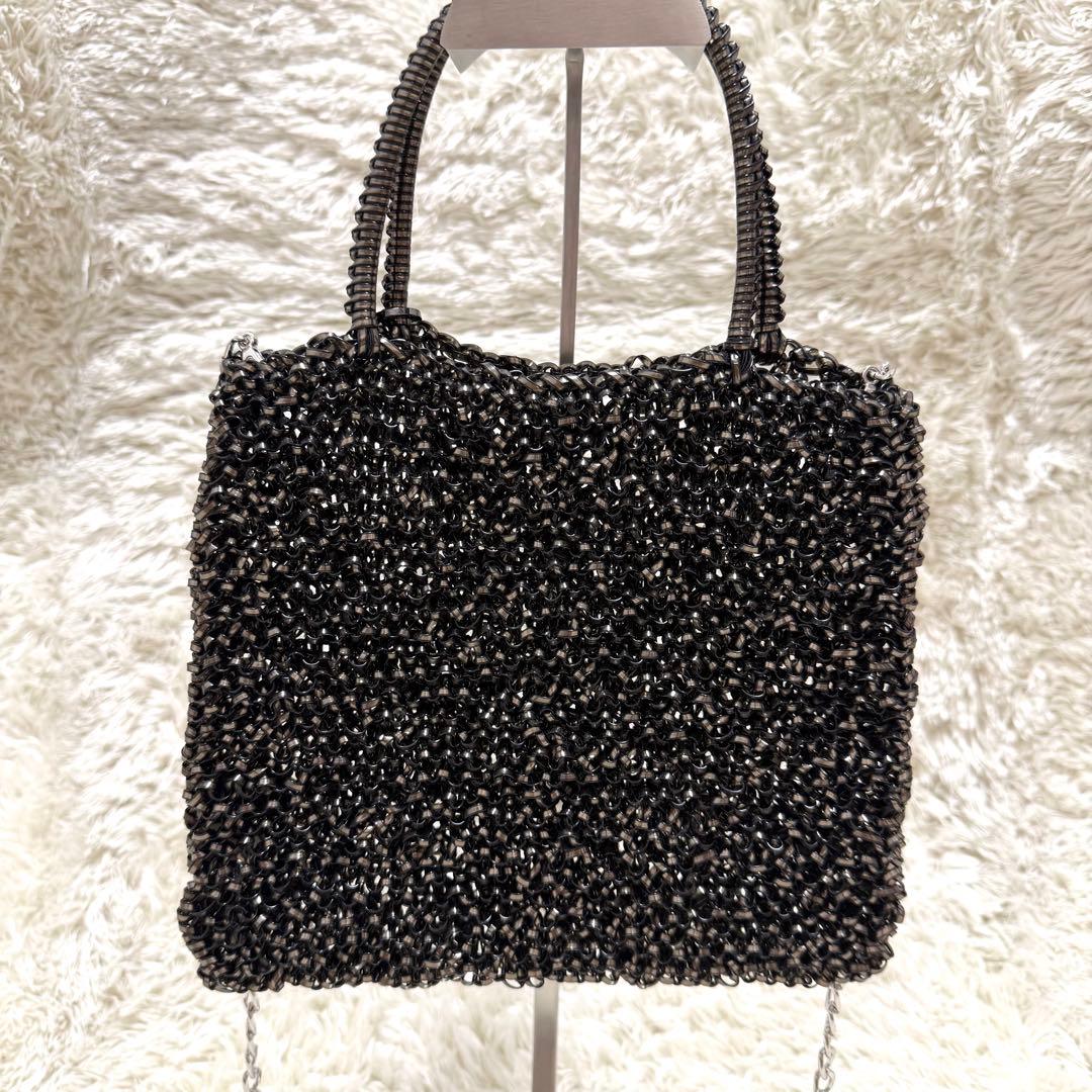 美品✨アンテプリマ ワイヤーバッグ スタンダードスクエア ミディアム 2way