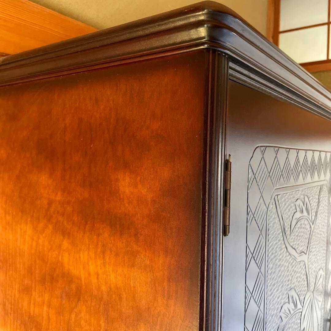 【送料込・高級】 着物用桐箪笥　銘木 アンティーク