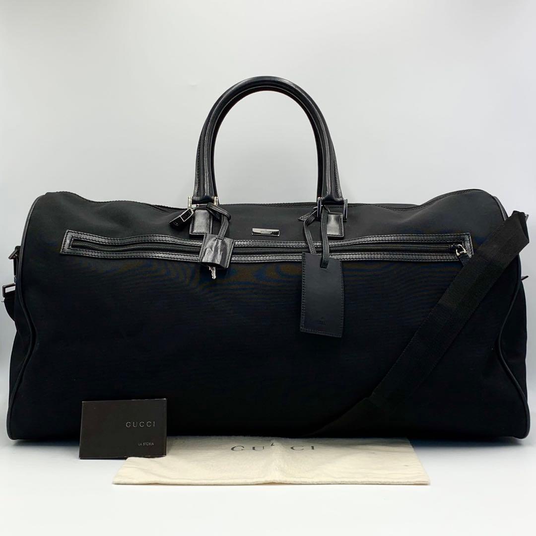 グッチ GUCCI 2way ボストンバッグ 大容量 ショルダーバッグ ブラック