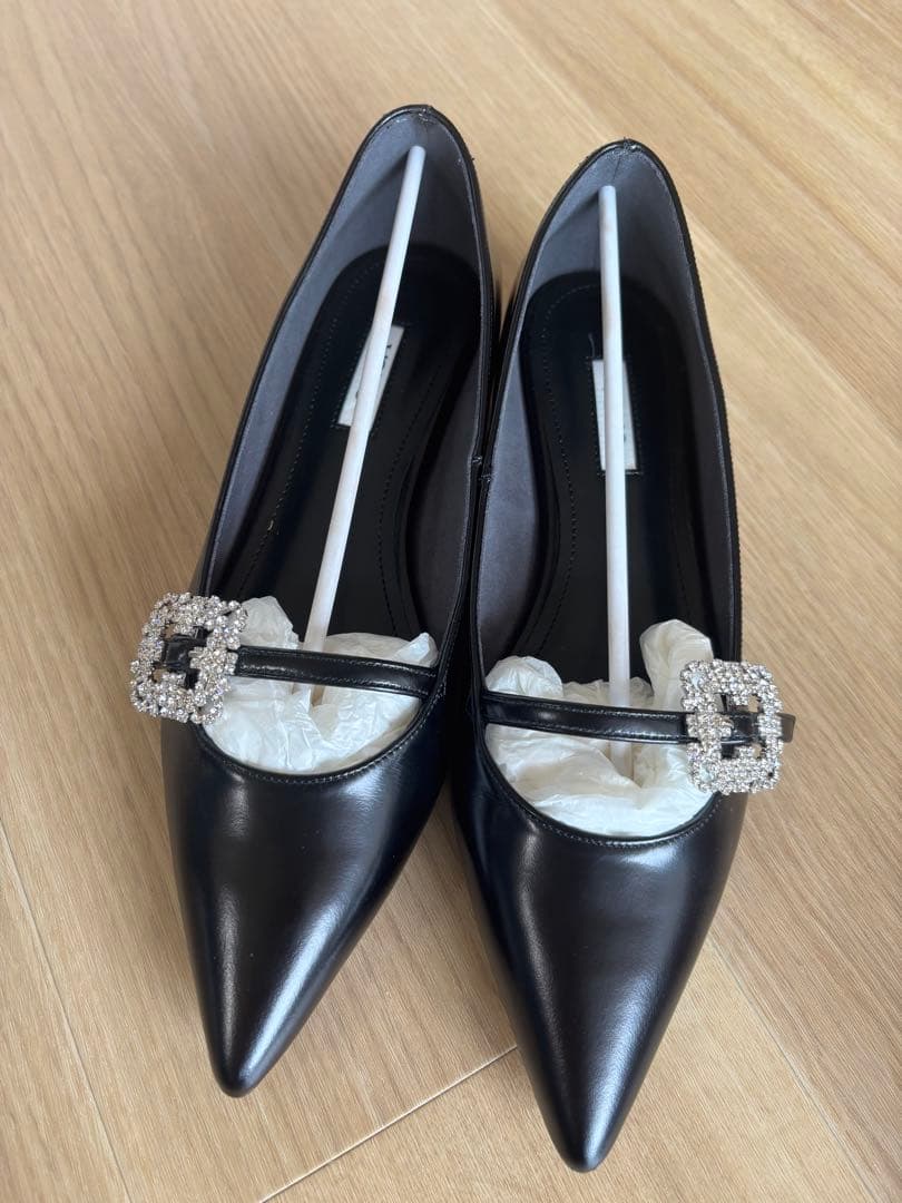 【美品】OHGA オーガ　パンプス　メリージェーン　23cm ブラック