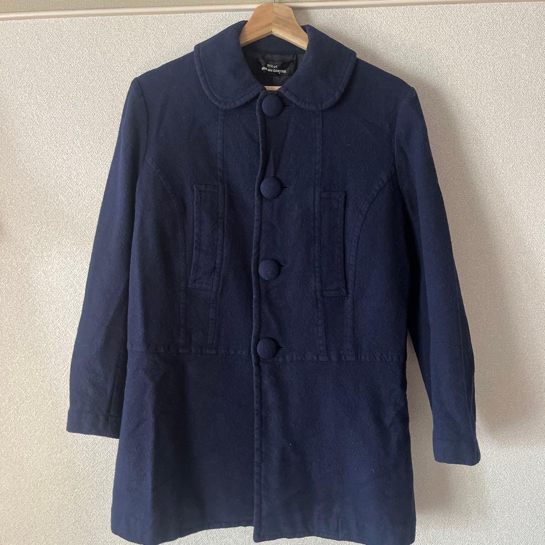 tricot COMME des GARCONS　丸襟ウールコート