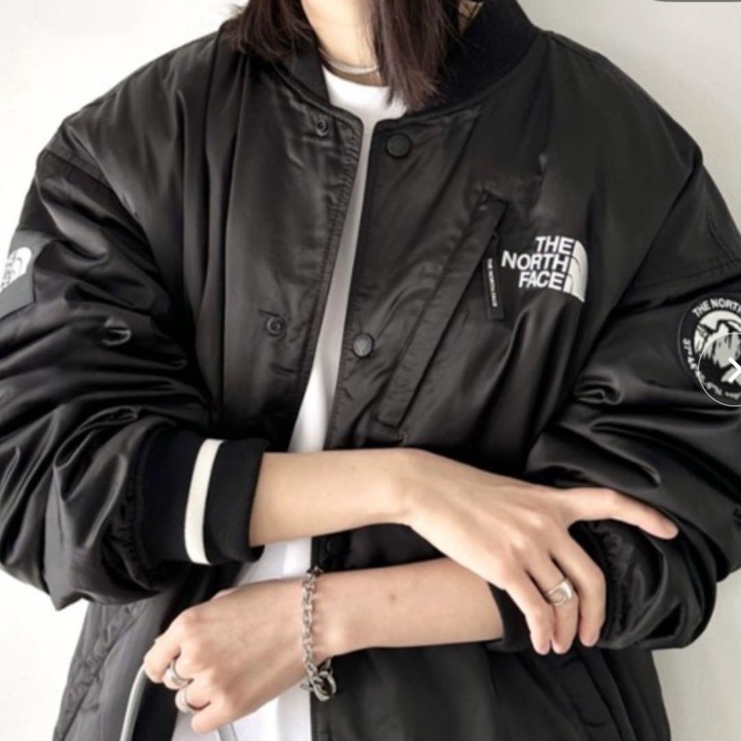 ZOZO完売 ノースフェイス　ボンバージャケット　スタジャン　ネイビー　S