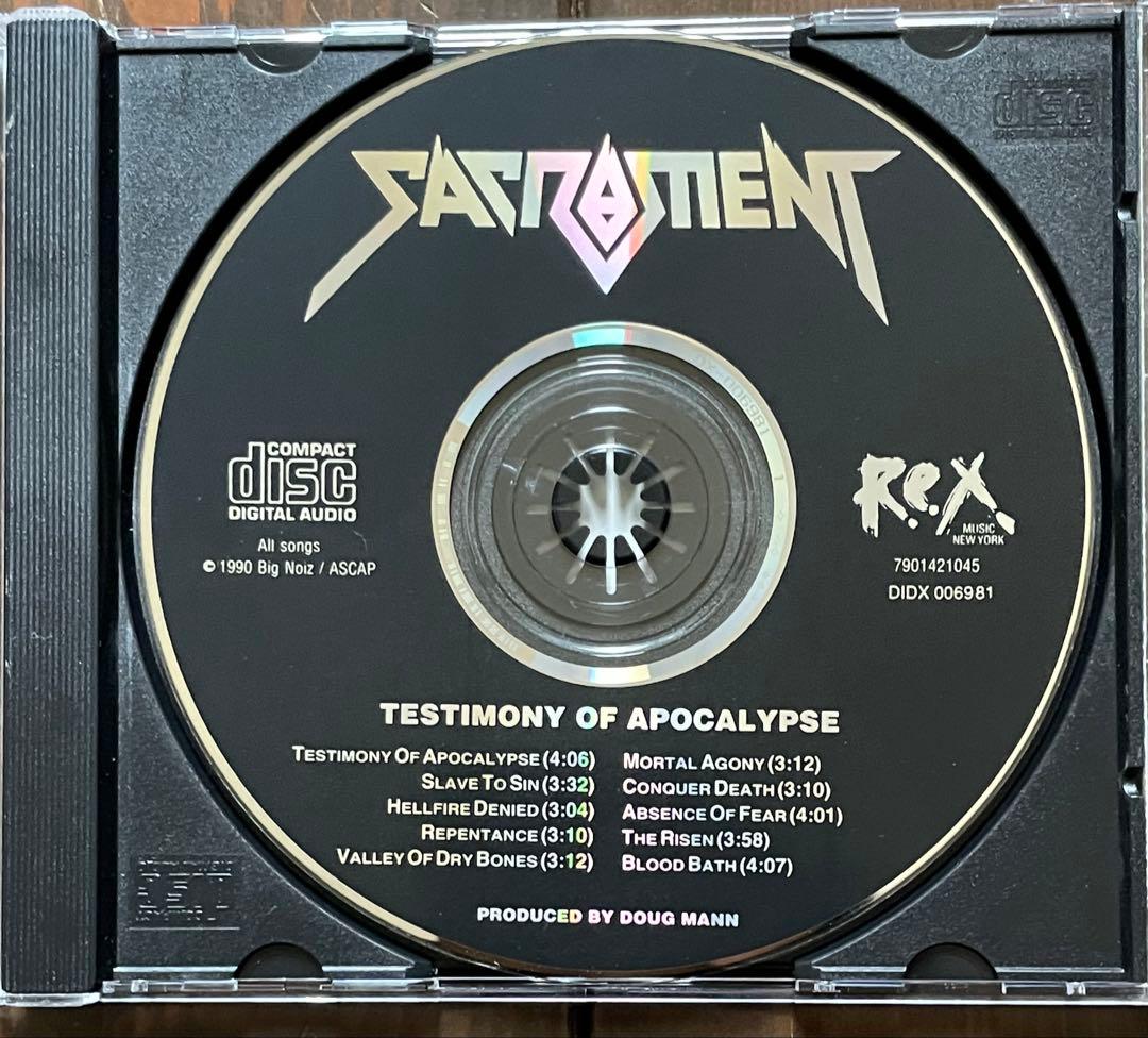 洋楽 SACRAMENTO / testimony of apocalypse