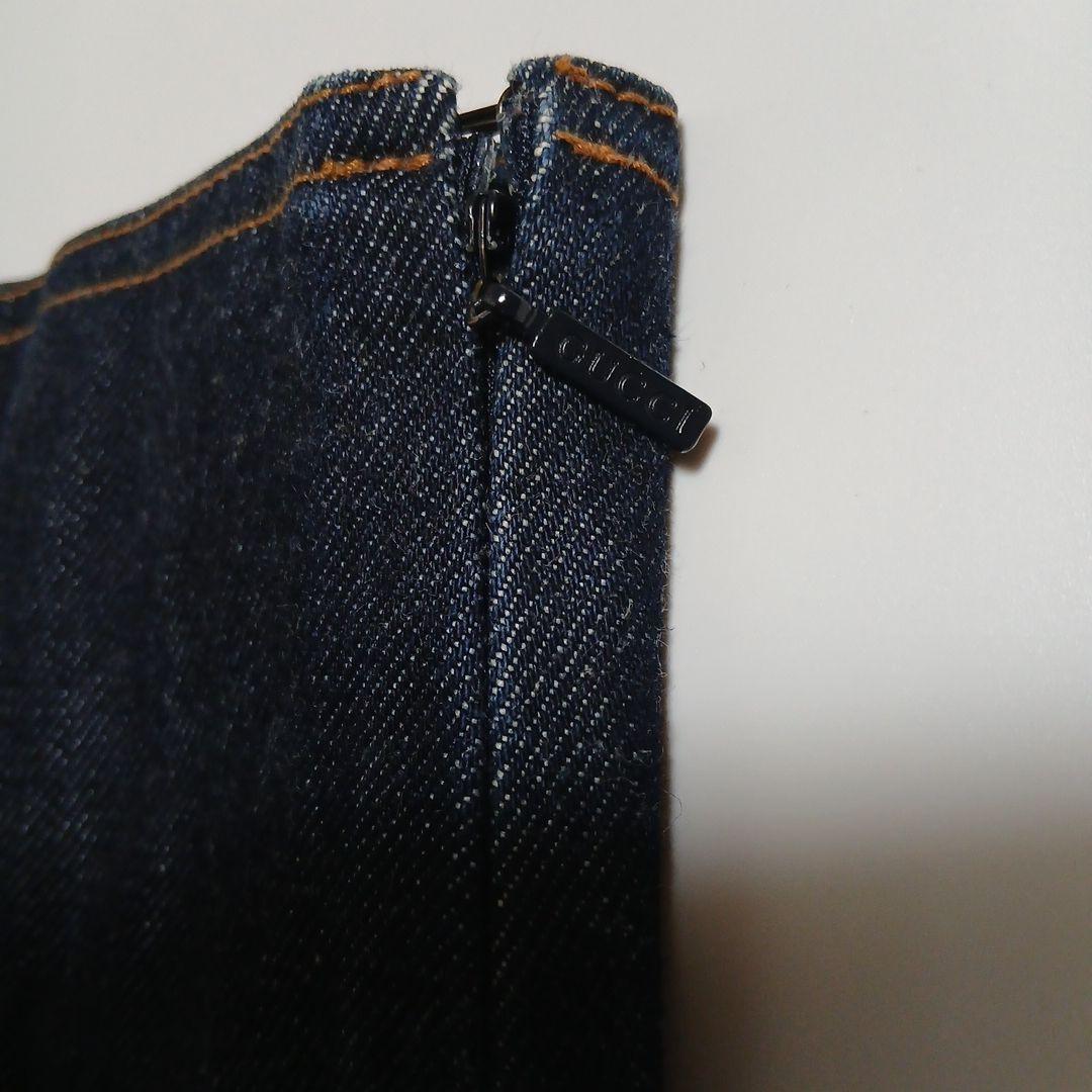 ✨GUCCI✨グッチ✨デニムスカート✨紐付き✨ハイウエスト✨スタイル自慢❤38