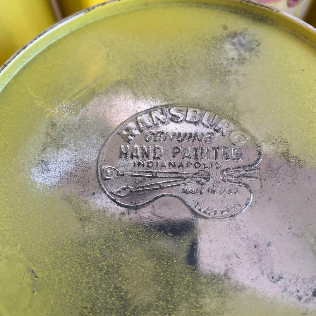 イ*ブ様 RANSBURG ランズバーグ キャニスター 缶 6点セット 黄色 花