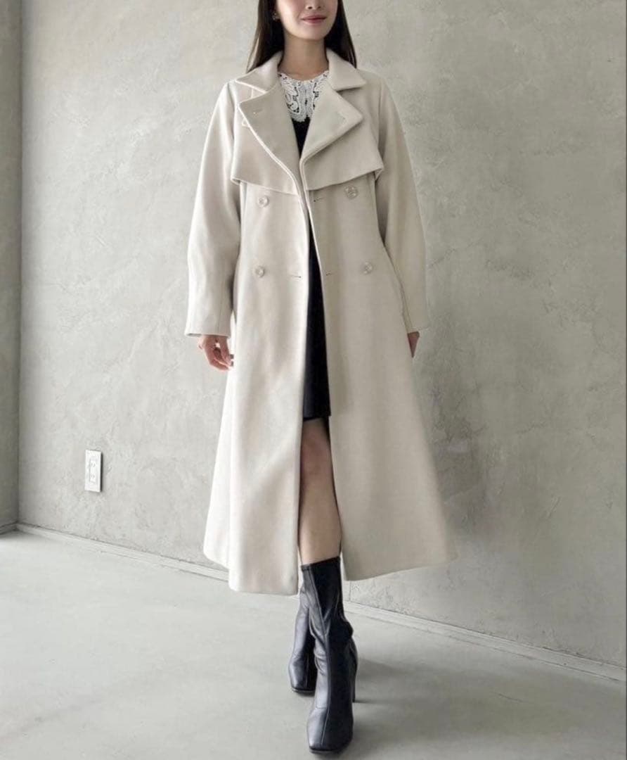 【美品】dazzlin 2WAYカラーレディコートアイボリーSサイズ 人気商品♪