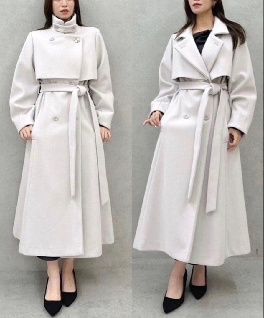 【美品】dazzlin 2WAYカラーレディコートアイボリーSサイズ 人気商品♪