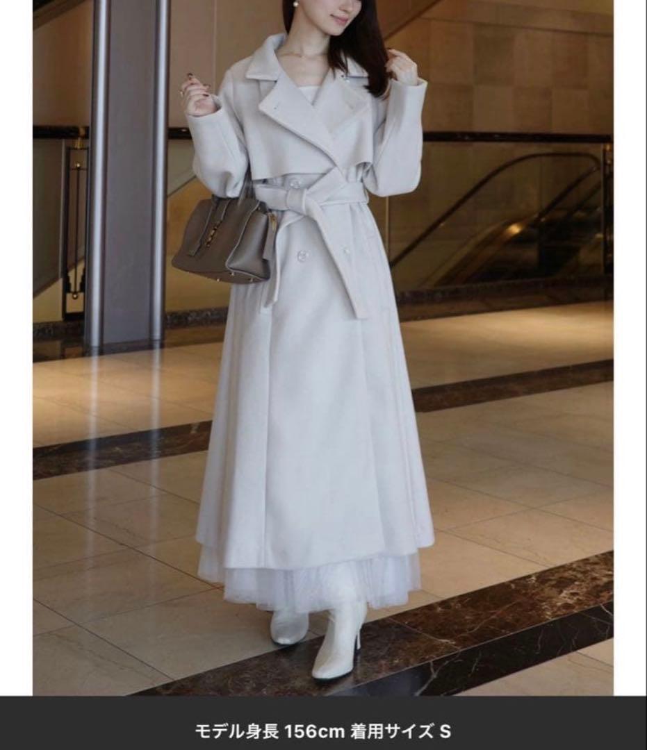 【美品】dazzlin 2WAYカラーレディコートアイボリーSサイズ 人気商品♪