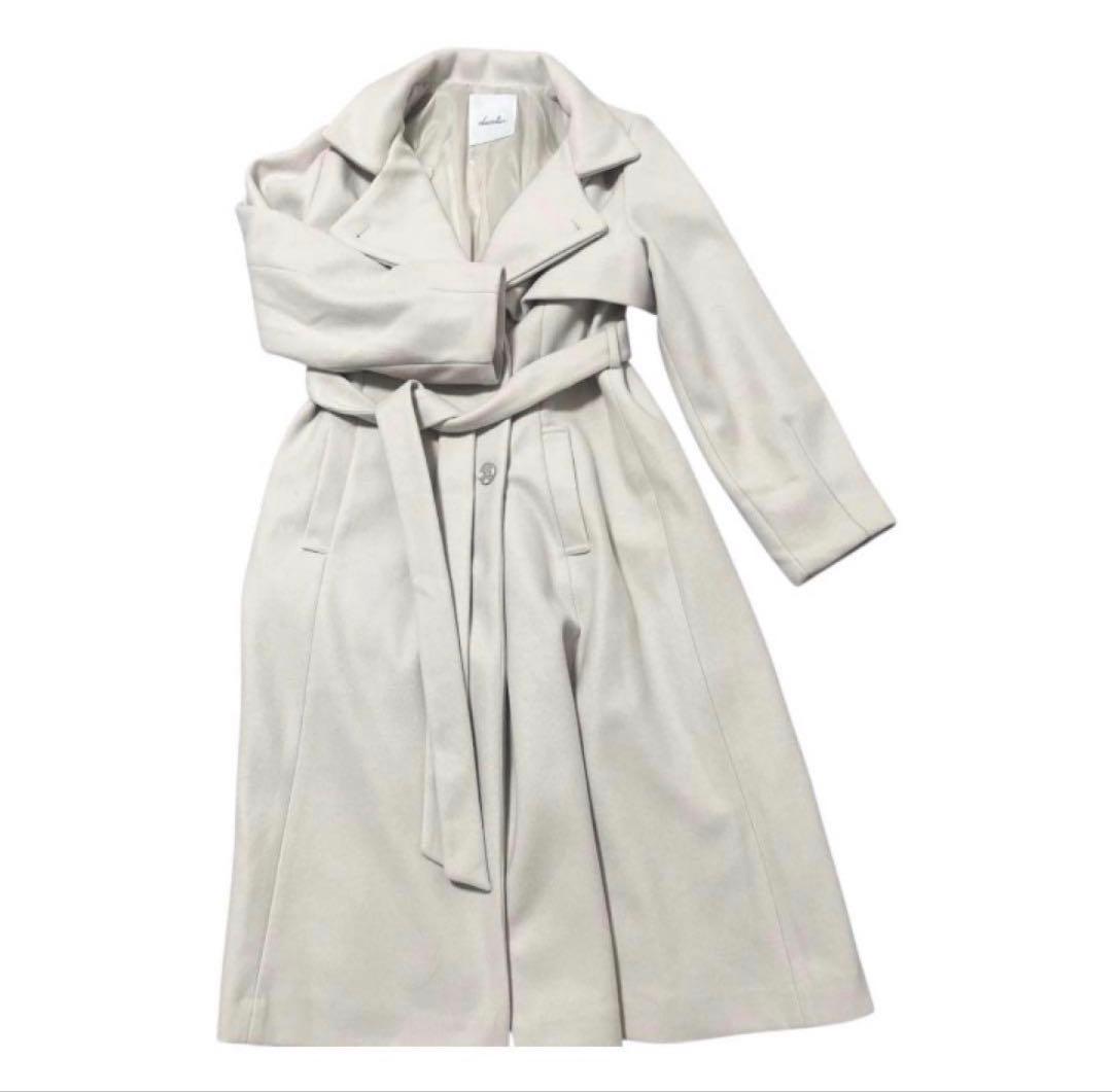 【美品】dazzlin 2WAYカラーレディコートアイボリーSサイズ 人気商品♪