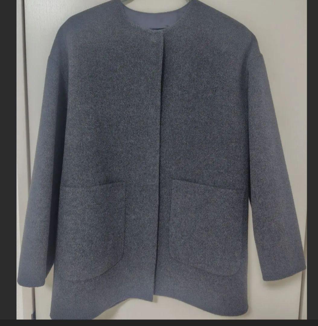 la.f...ラエフ ノーカラーリバーコート