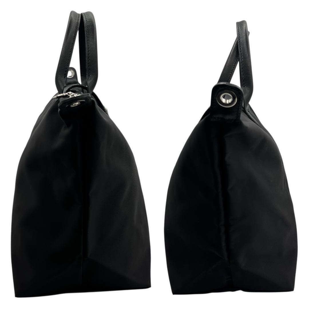 未使用級　LONGCHAMP ロンシャン　ナイロン　ショルダーバッグ　黒　A4