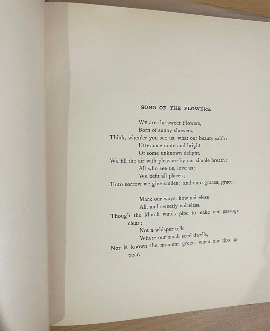 NO.322古書 アンティーク洋書 絵本 ビクトリアン 詩集 ボタニカルアート