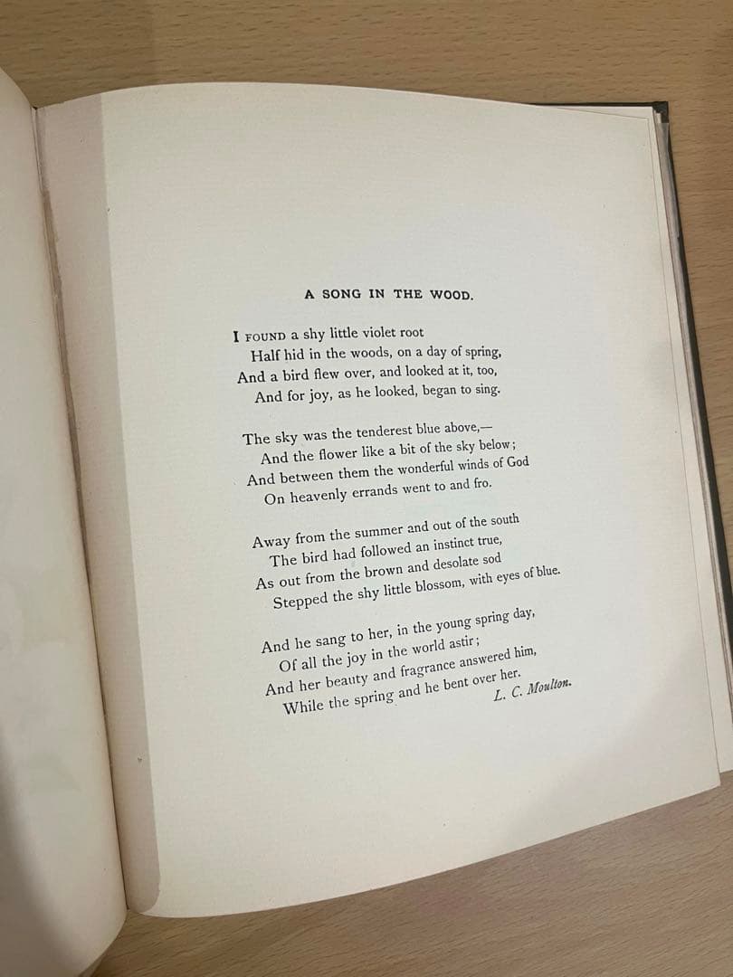 NO.322古書 アンティーク洋書 絵本 ビクトリアン 詩集 ボタニカルアート