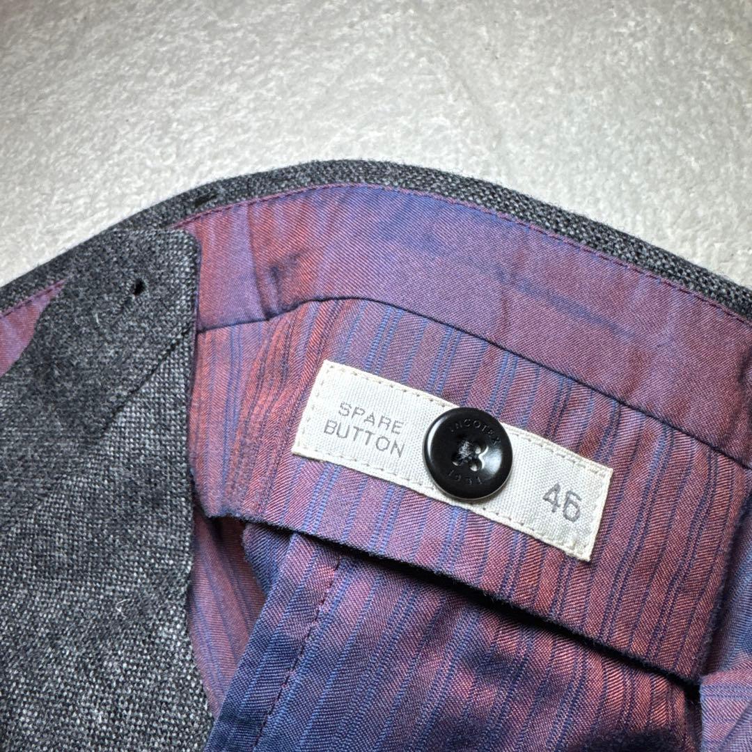 75 未使用　インコテックス　スラックス　グレー　ツイード　46