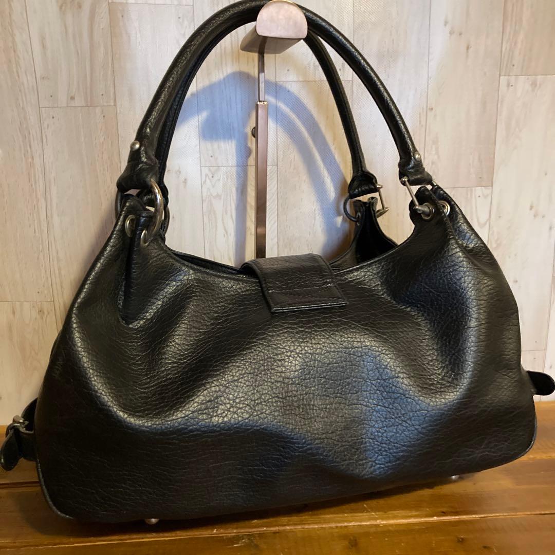 【希少】MARY QUANT 本革　肩掛け可　マリークワント　トートバッグ