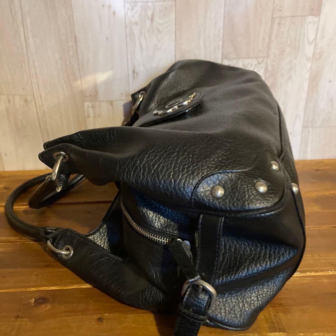 【希少】MARY QUANT 本革　肩掛け可　マリークワント　トートバッグ