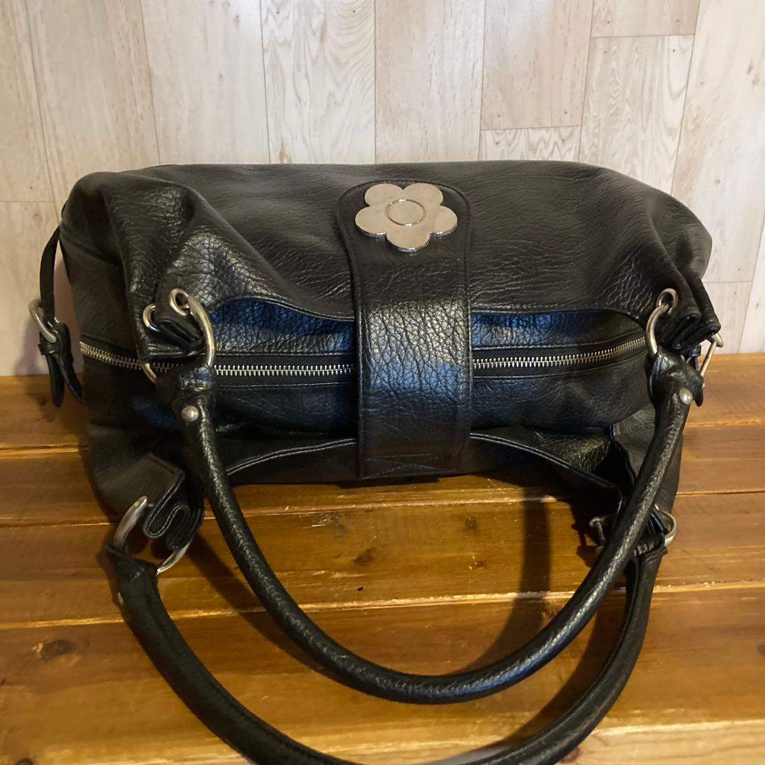 【希少】MARY QUANT 本革　肩掛け可　マリークワント　トートバッグ