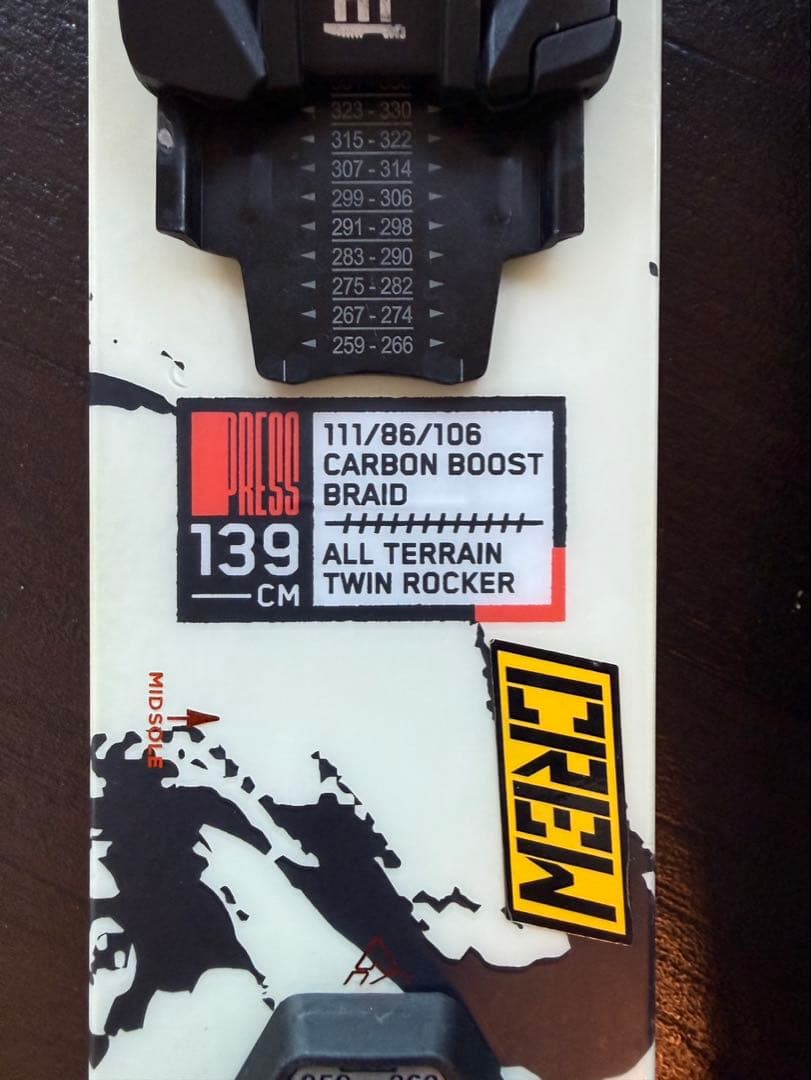 K2 Press スキー板 139cm