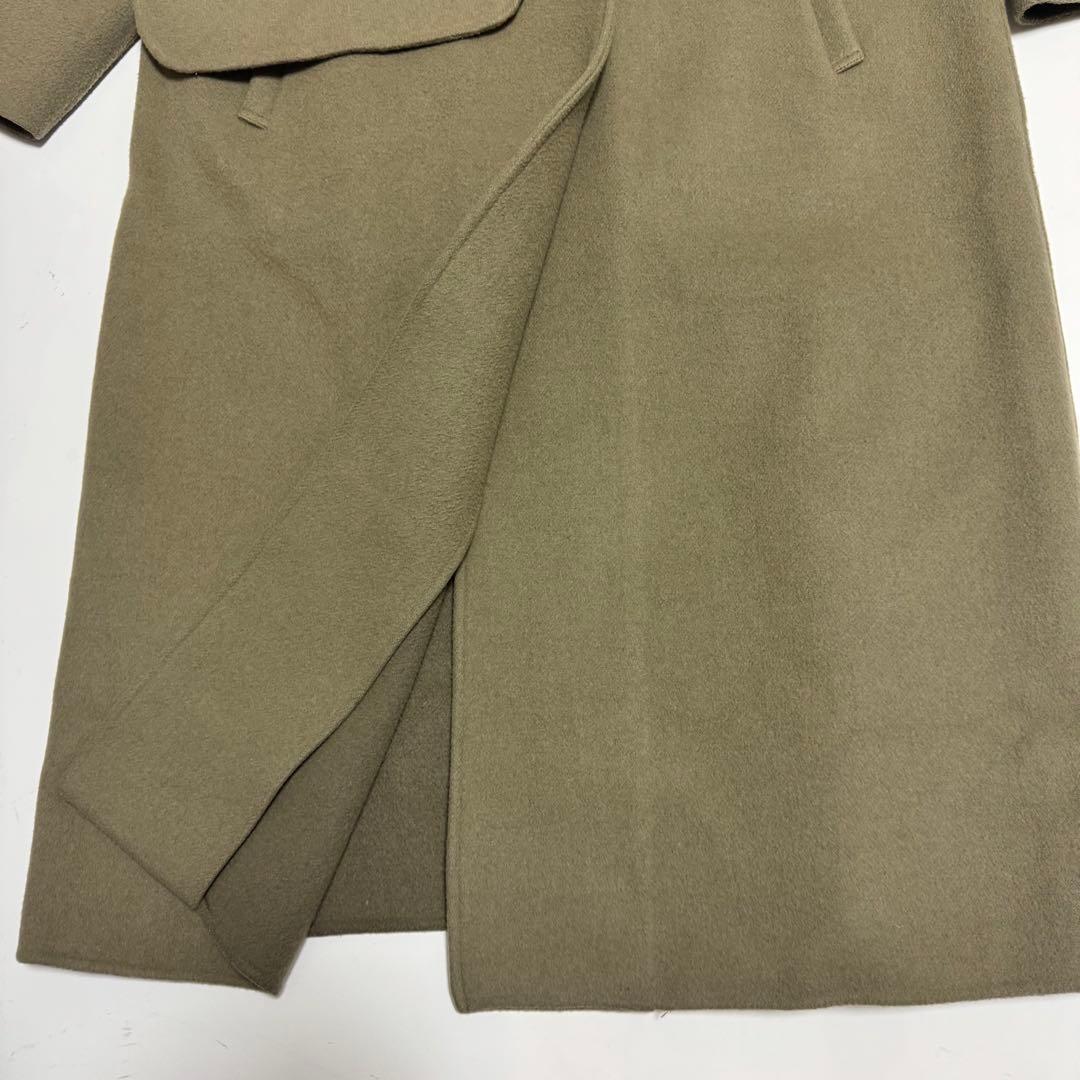 新品　COEL ストール付きリバーコート　取外し可　38 オリーブ