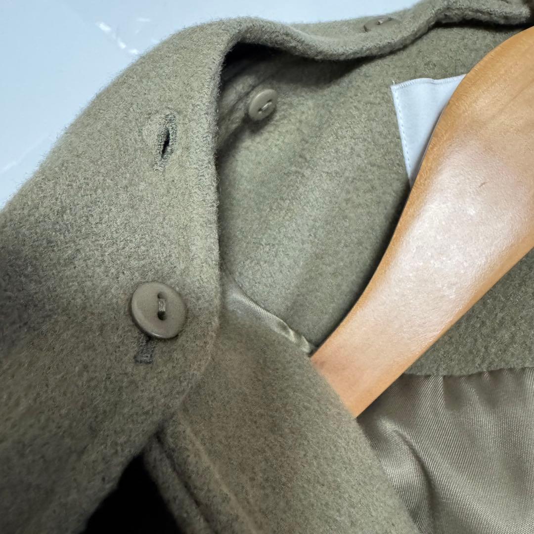 新品　COEL ストール付きリバーコート　取外し可　38 オリーブ