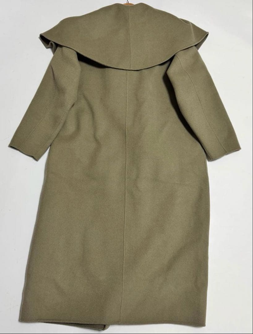 新品　COEL ストール付きリバーコート　取外し可　38 オリーブ