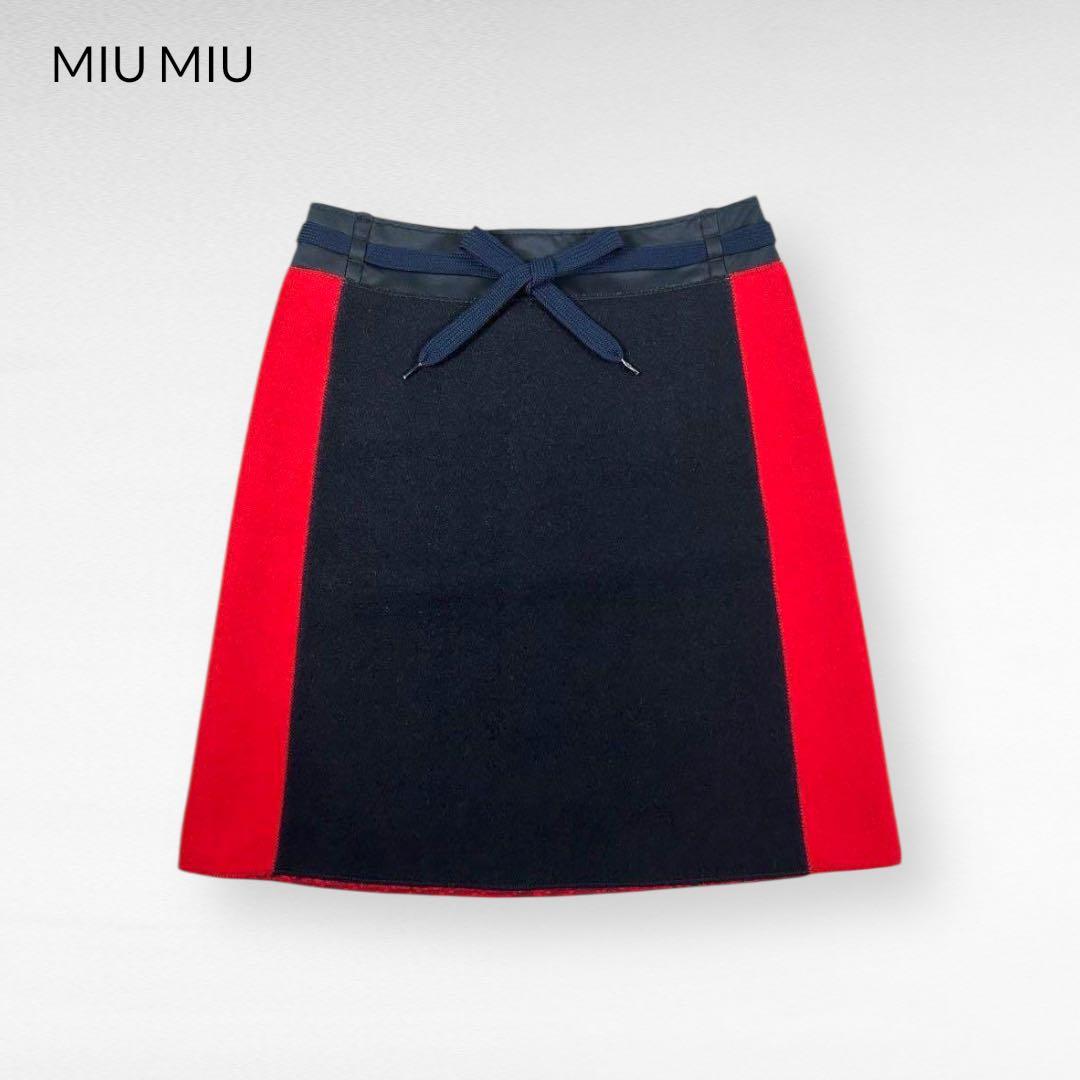 スカート MIU MIU Bicolor Skirt y2k Archive